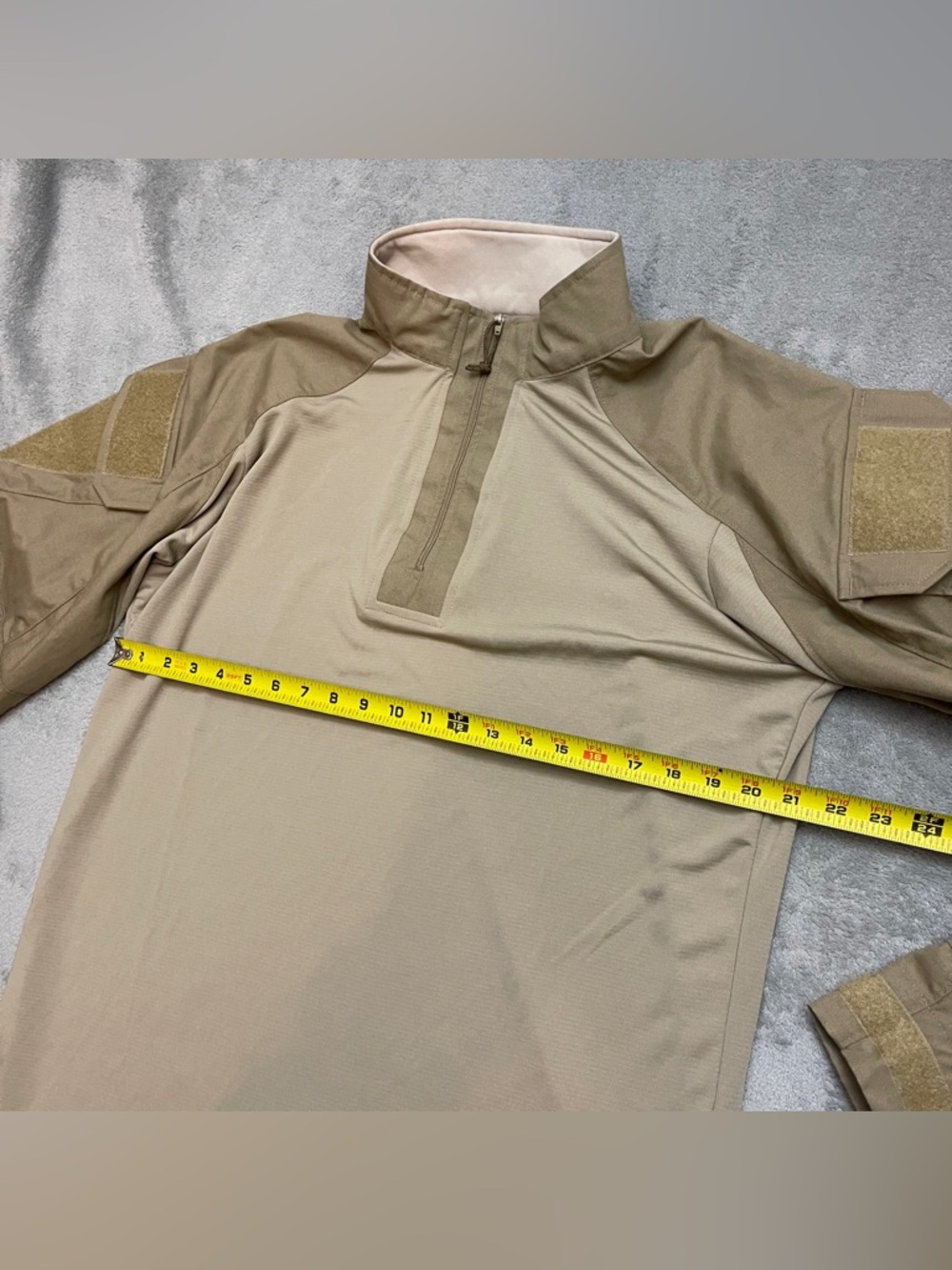 Vertx Recon Combat Shirt Mens Large Desert 1/4 Zip Tactical Long Sleeve Military - Picture 3 of 8